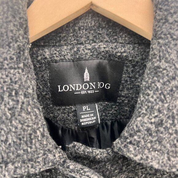 London Fog Grey Wool Blend Size PL - Picture 4 of 7